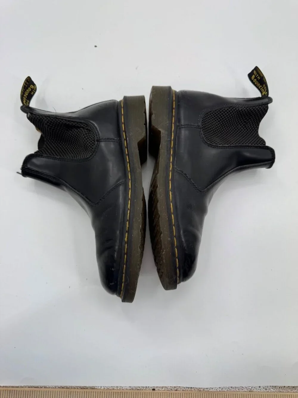 Dr. Martens Black Chelsea Boots Mens Size 8 US Slip-On Leather